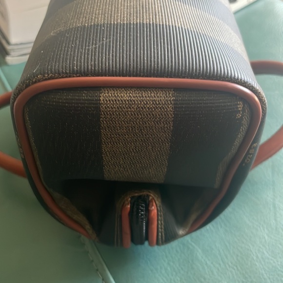 Sold elsewhere - Fendi Mini Pequin Boston Bag Brown Handles - Picture 7 of 16